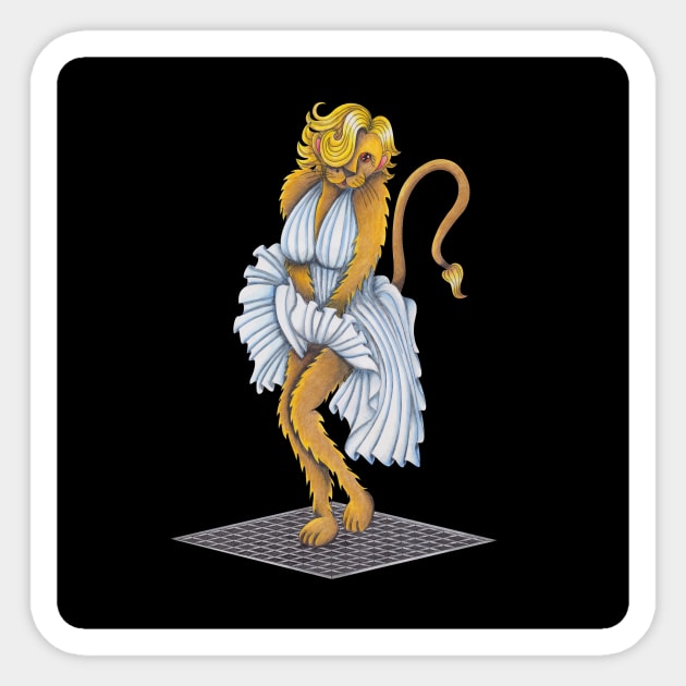 Mari-lion Monroe! Sticker by TJWArtisticCreations